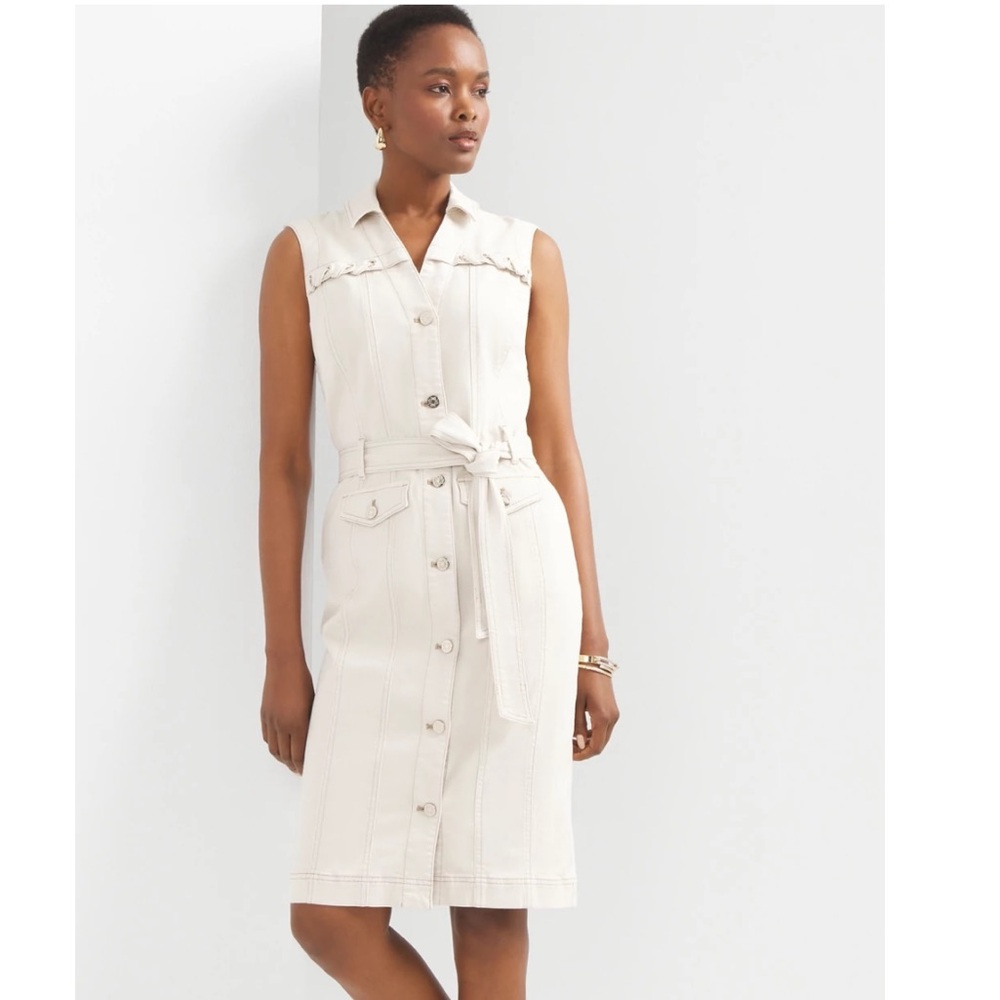 White House Black Market Denim Sheath Dress
